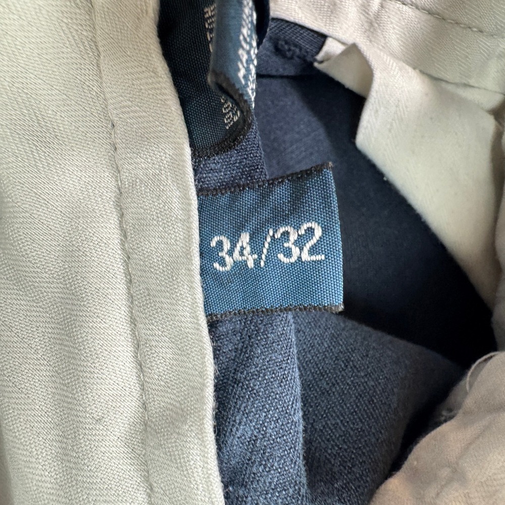 Polo Ralph Lauren Ethan Pant Mens 34x30 Navy Blue Pleated Chino Cotton Tag 34x32 - Picture 10 of 16